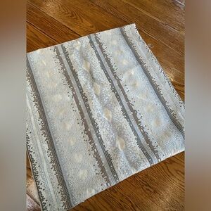 Kim Seybert pillow cover.  Embroidered. Great condition.  Silver and gray.